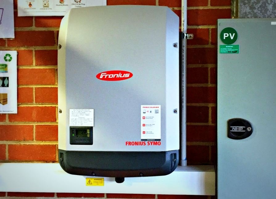 A Fronius inverter installed