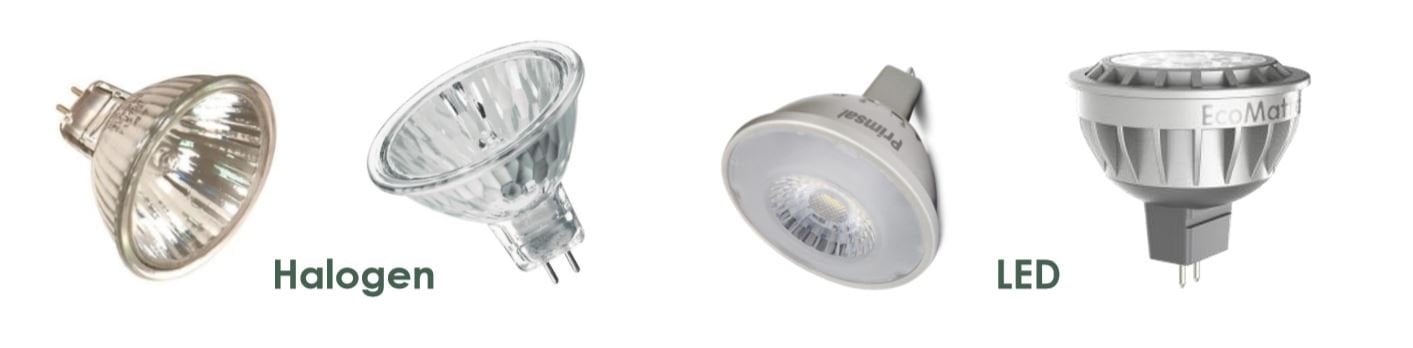 halogen vs LED MR16s